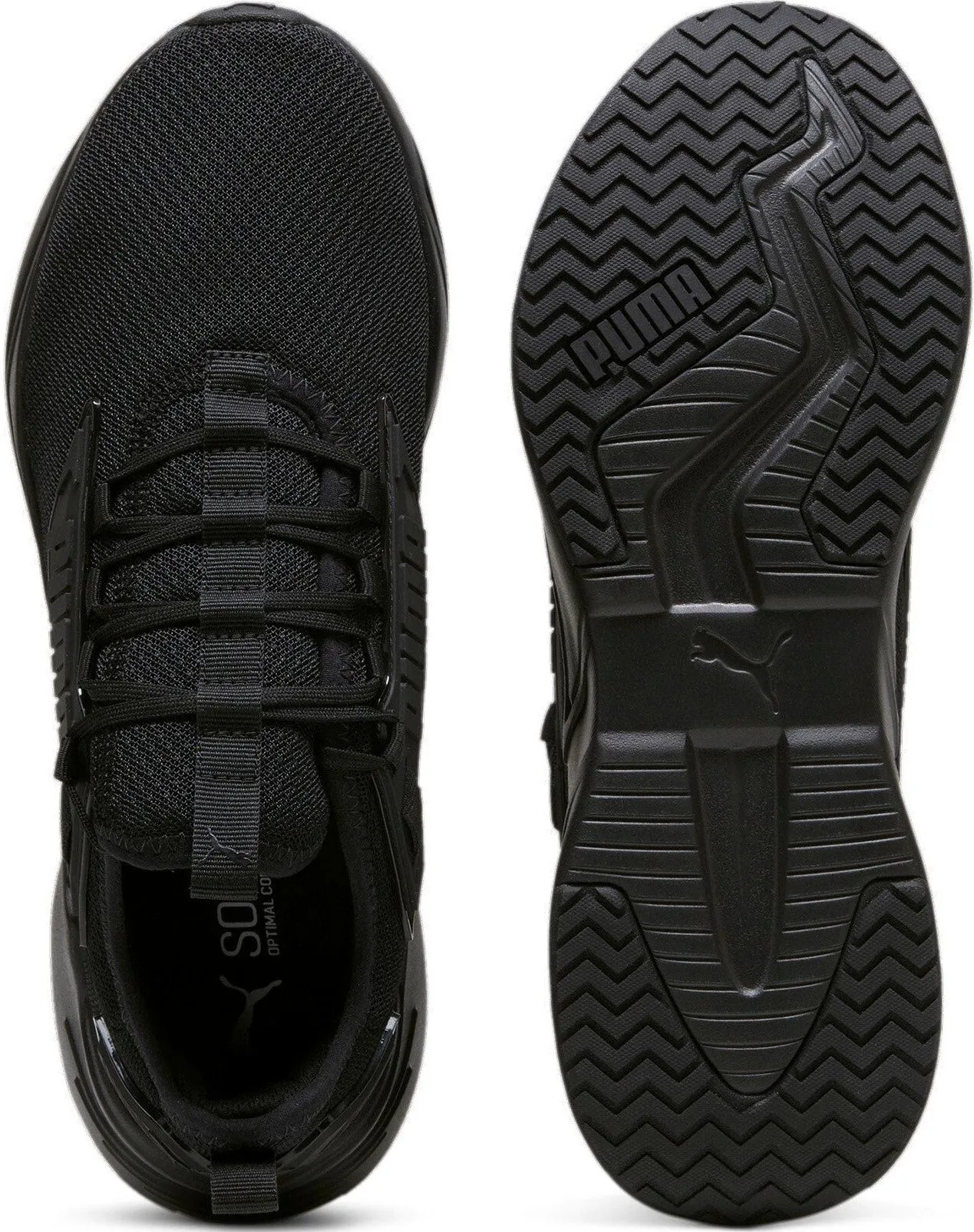 PUMA MEN'S RETALIATE 3 TRIPLE BLACK RUNNING SHOES