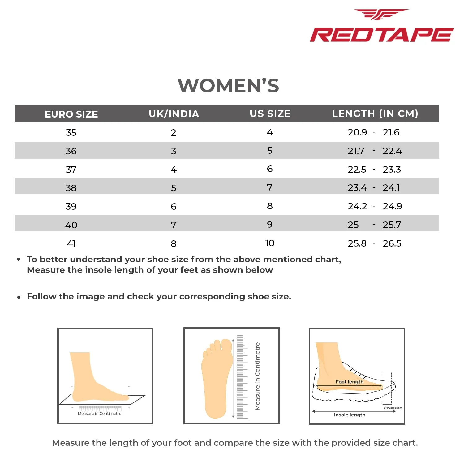 Red Tape Women's Casual Sneakers Shoes | Soft Cushioned Insole, Slip-Resistance, Dynamic Feet Support, Arch Support & Shock Absorption, Model RLL0085, White, UK7/US9