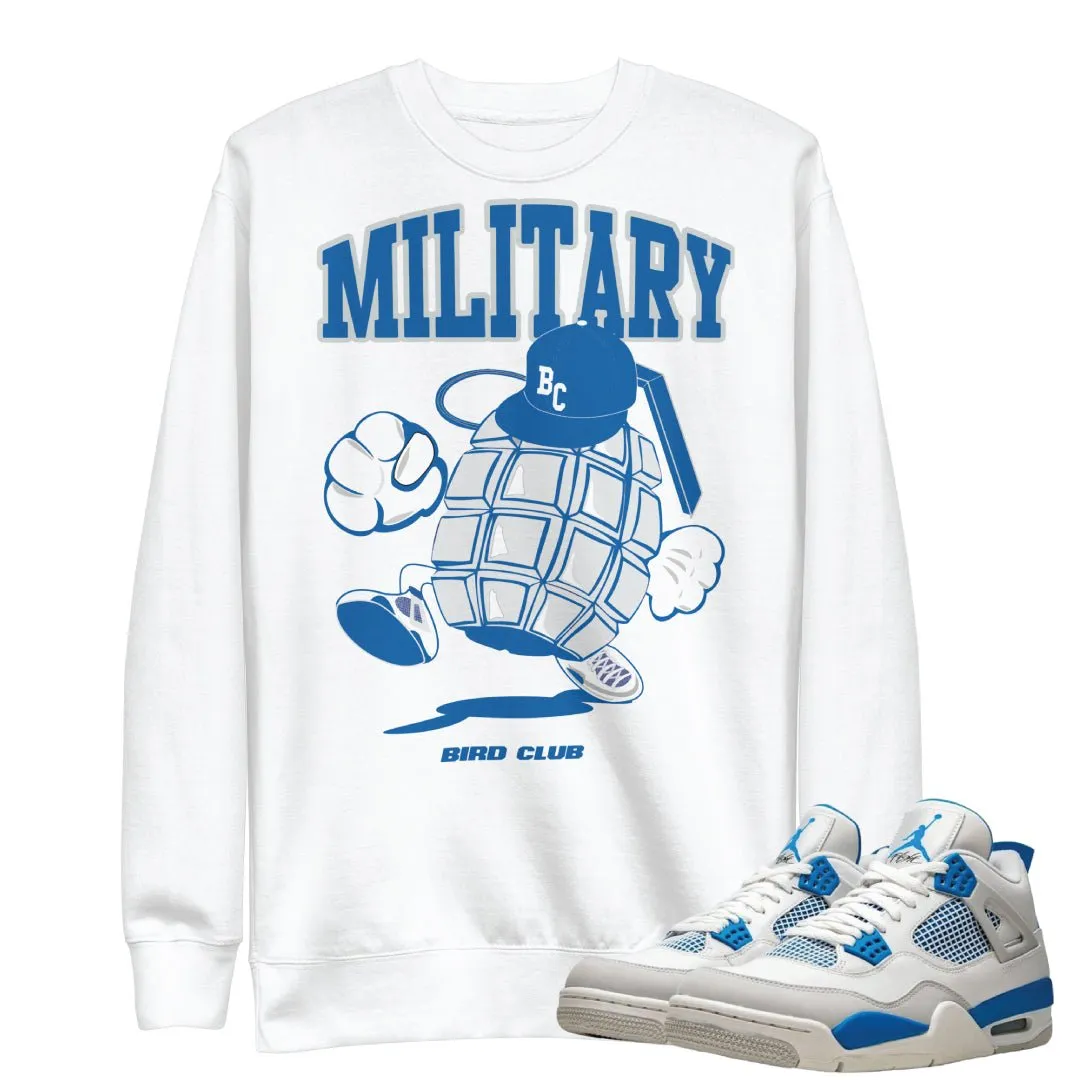 Retro 4 Military Blue Grenade Sweater