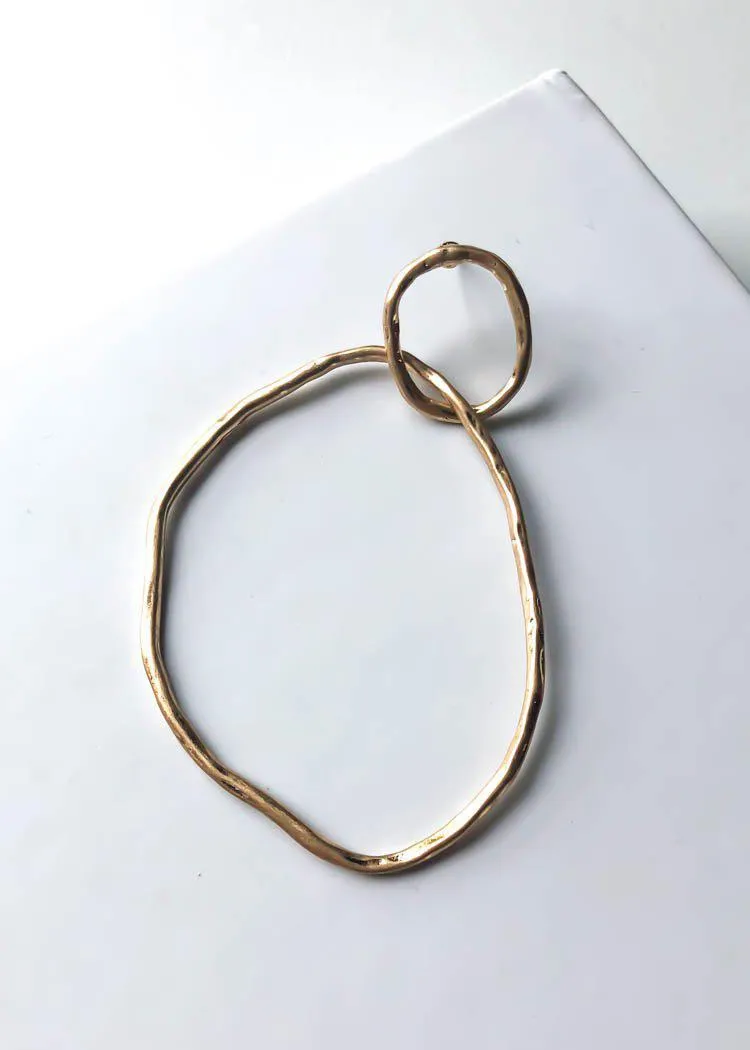 Ritzy Abstract Hoops - Gold