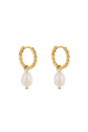 Rope and Pearl Hoops