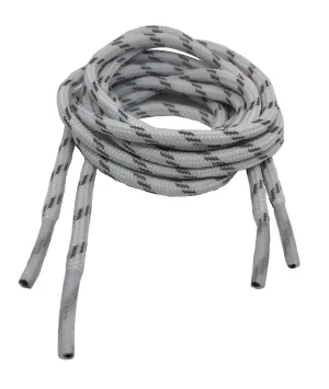 Round White Reflective Bootlaces - 4mm wide