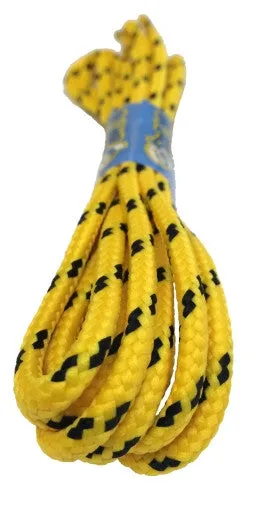 Round Yellow and Black Bootlaces - 4mm wide