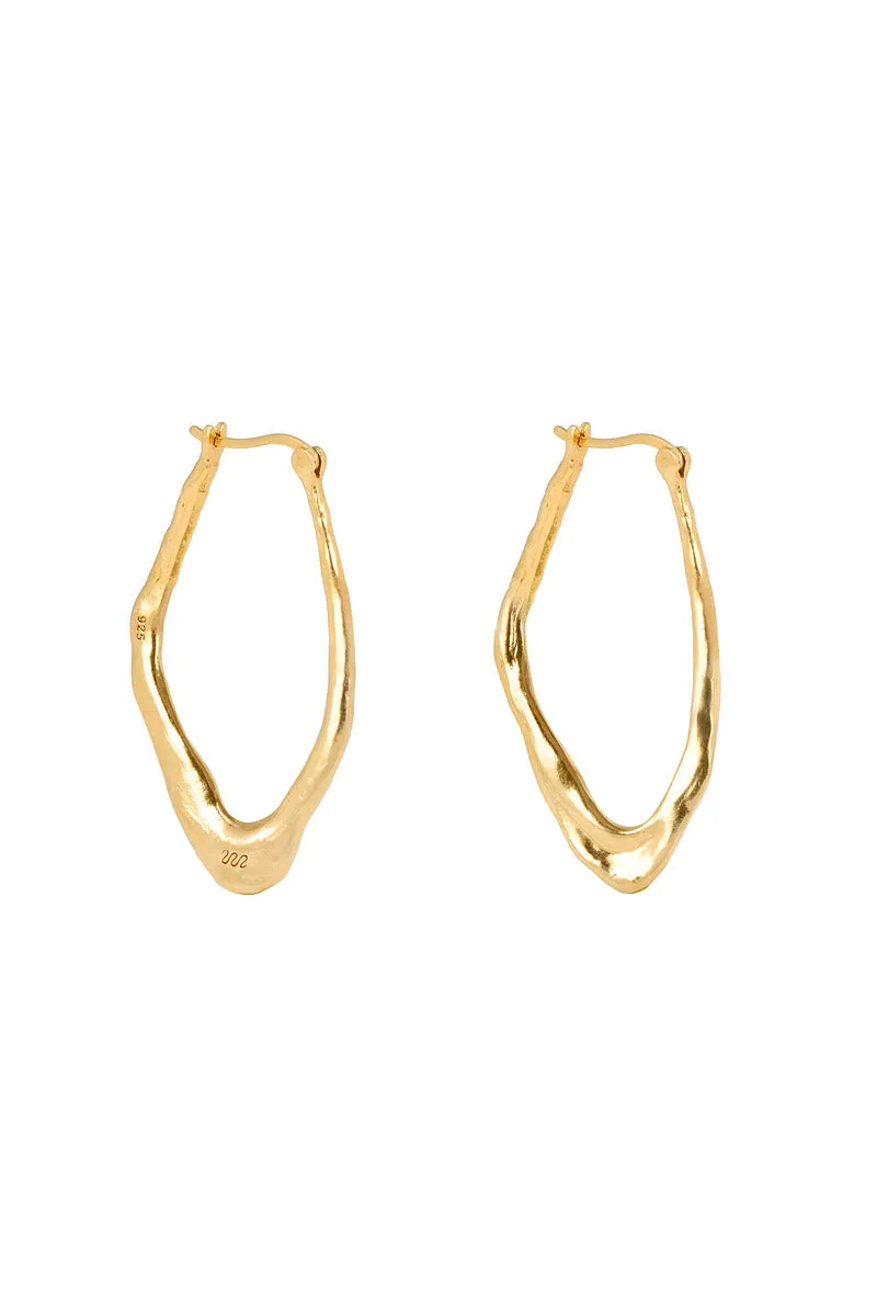 RUSTIC LANE LARGE HOOPS - GOLD