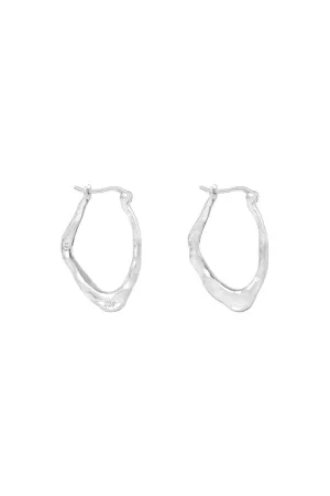 RUSTIC LANE SMALL HOOPS - SILVER