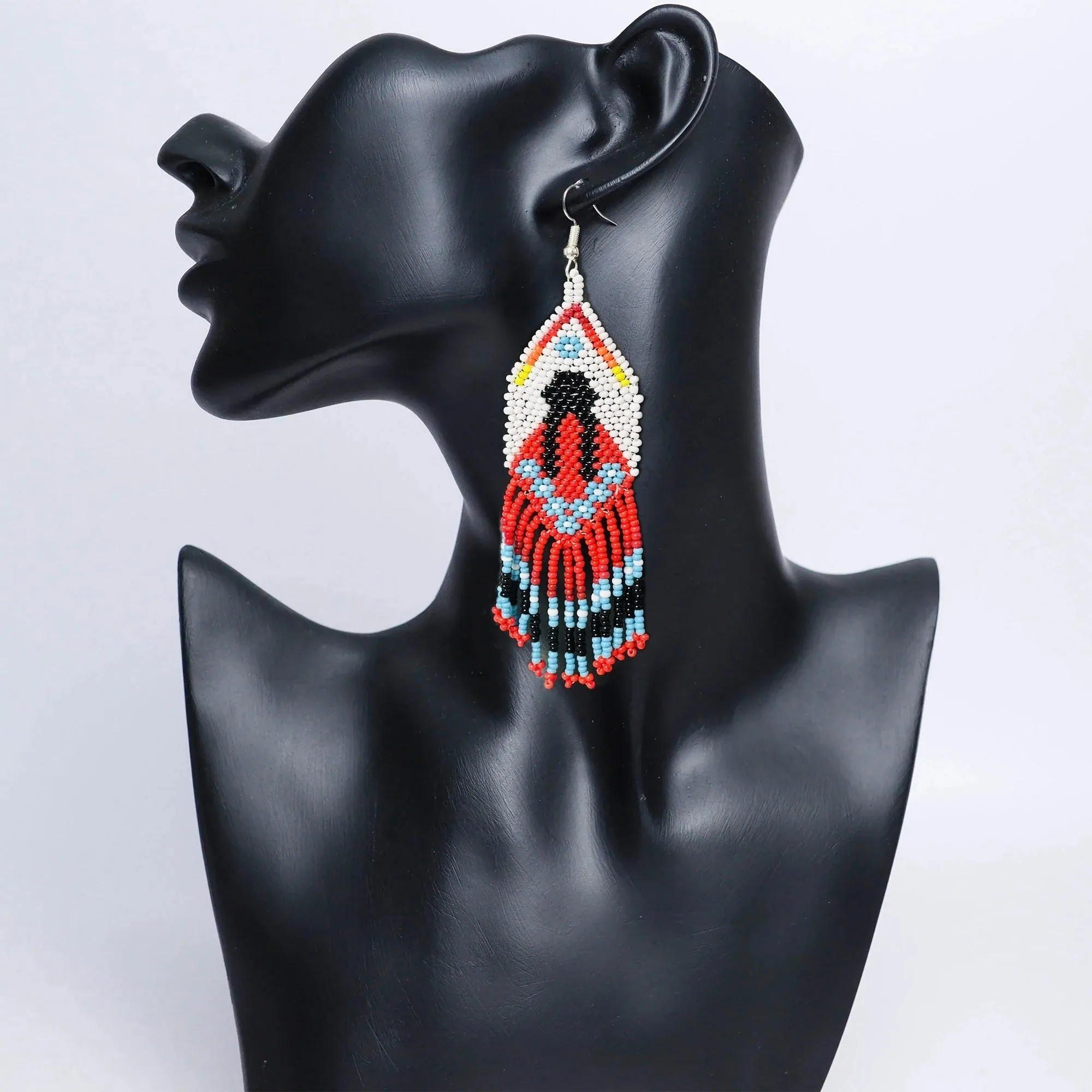 SALE 50% OFF - Indigenous Women Pattern Beaded Handmade Earrings For Women