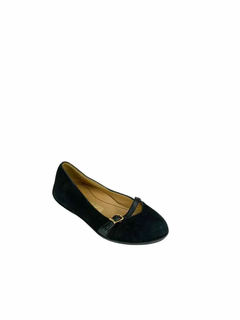 Salvatore Ferragamo, Girls' Audrey Mini Flat, Black, Size 29 IT (11.5 US)