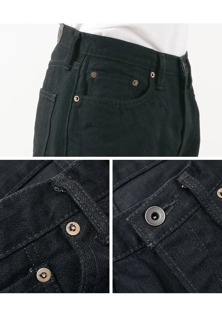 SANCA / Black denim tapered 5P trousers