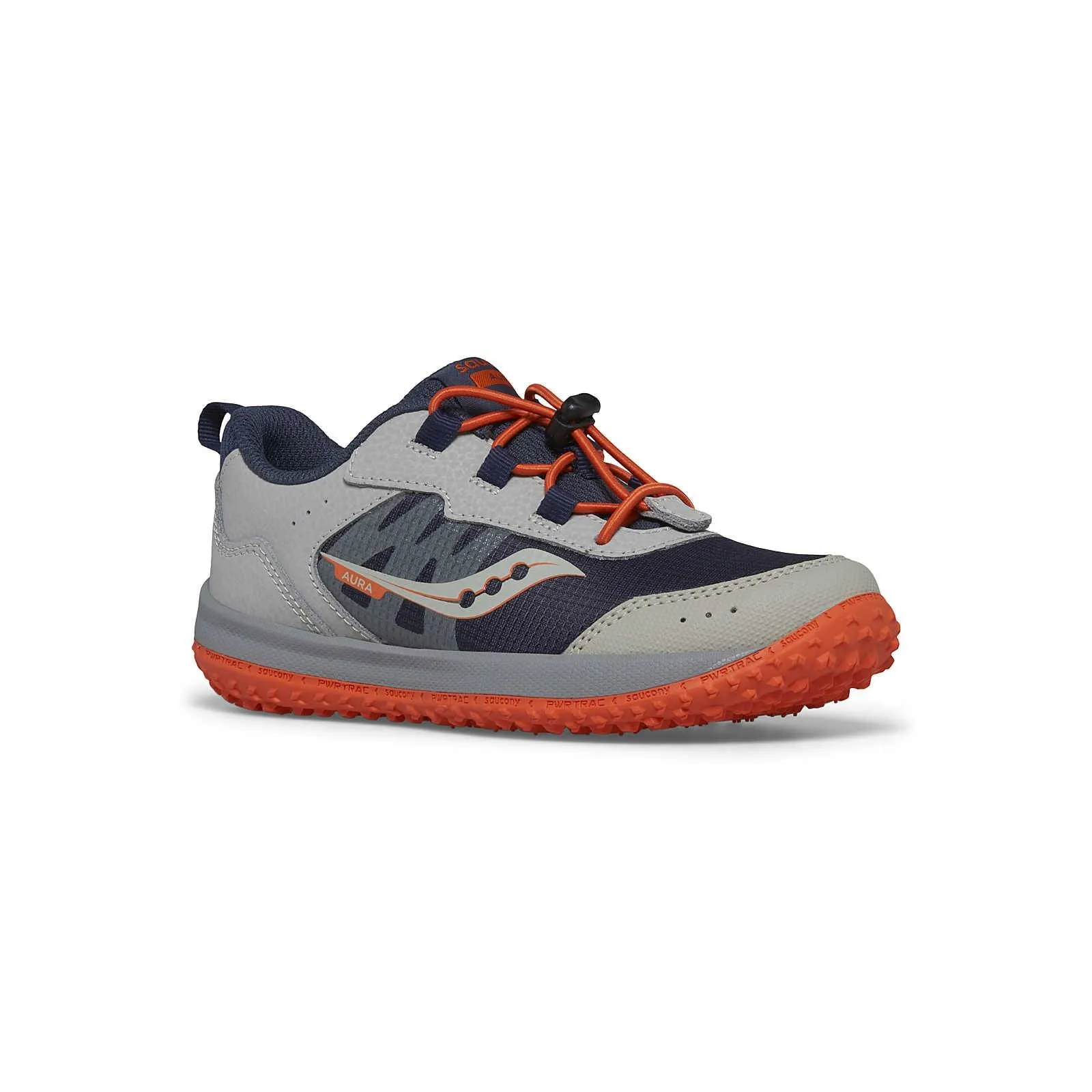 Saucony Aura KDZ (Junior) - Grey/Orange/Navy