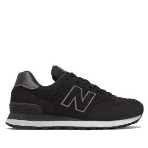 Scarpe Donna NEW BALANCE Sneakers 574 in Pelle Traforata colore Nero