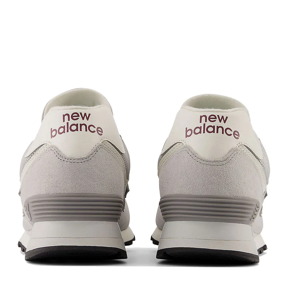 Scarpe Unisex NEW BALANCE Sneakers 574 in Pelle colore Rain Cloud e White