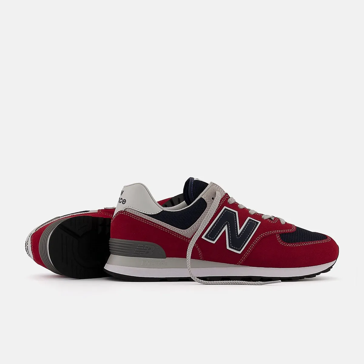 Scarpe Uomo NEW BALANCE Sneakers 574 in Mesh e Suede colore Red e Navy