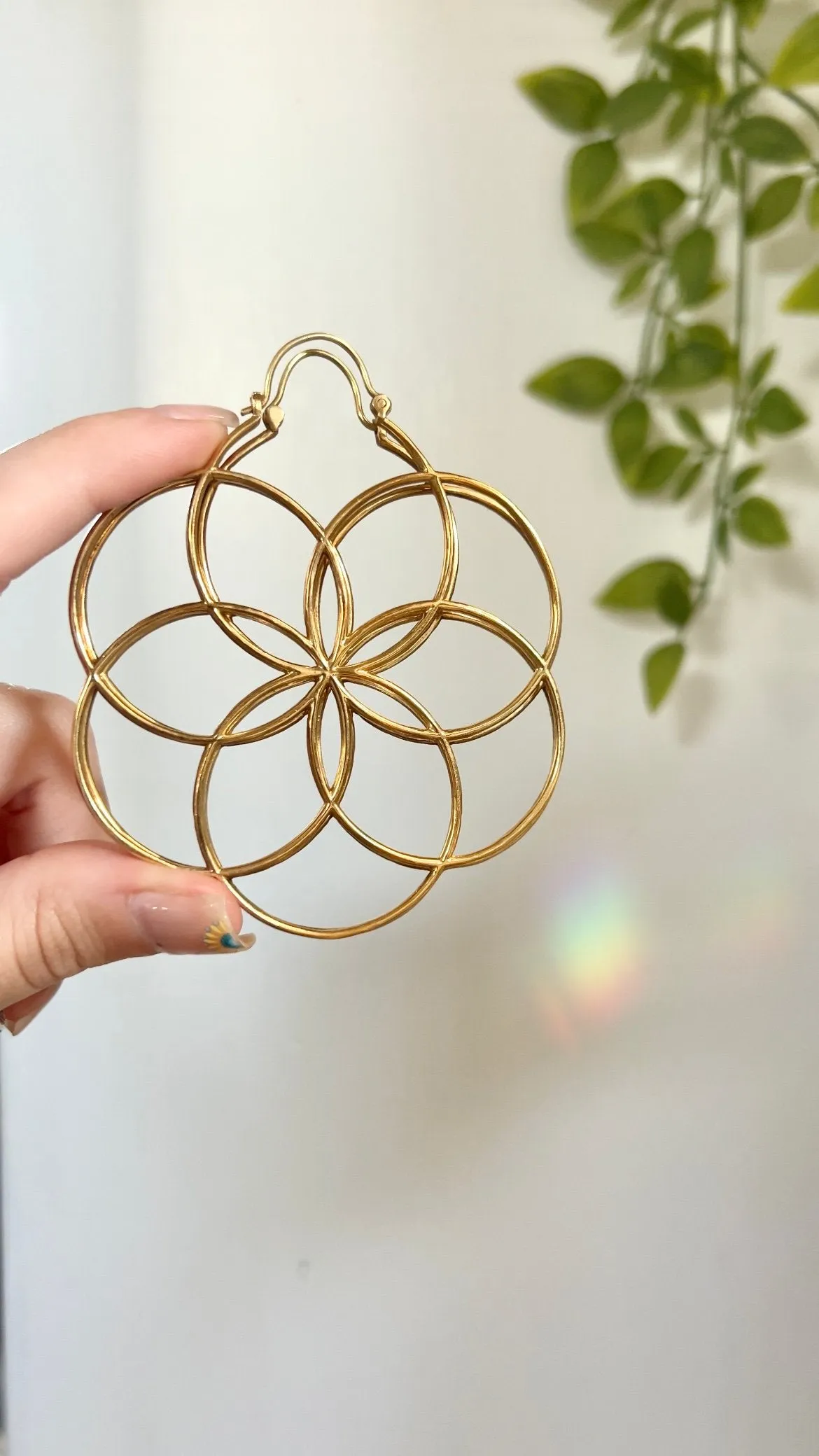 Seed of Life • Brass Hoops