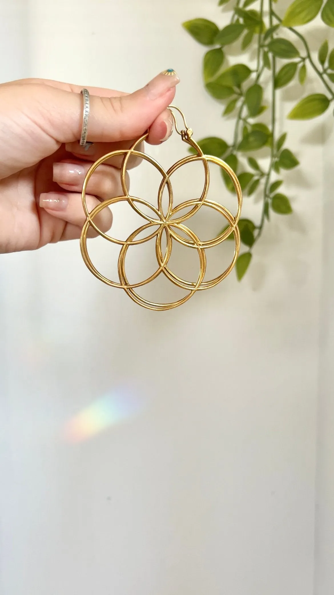 Seed of Life • Brass Hoops