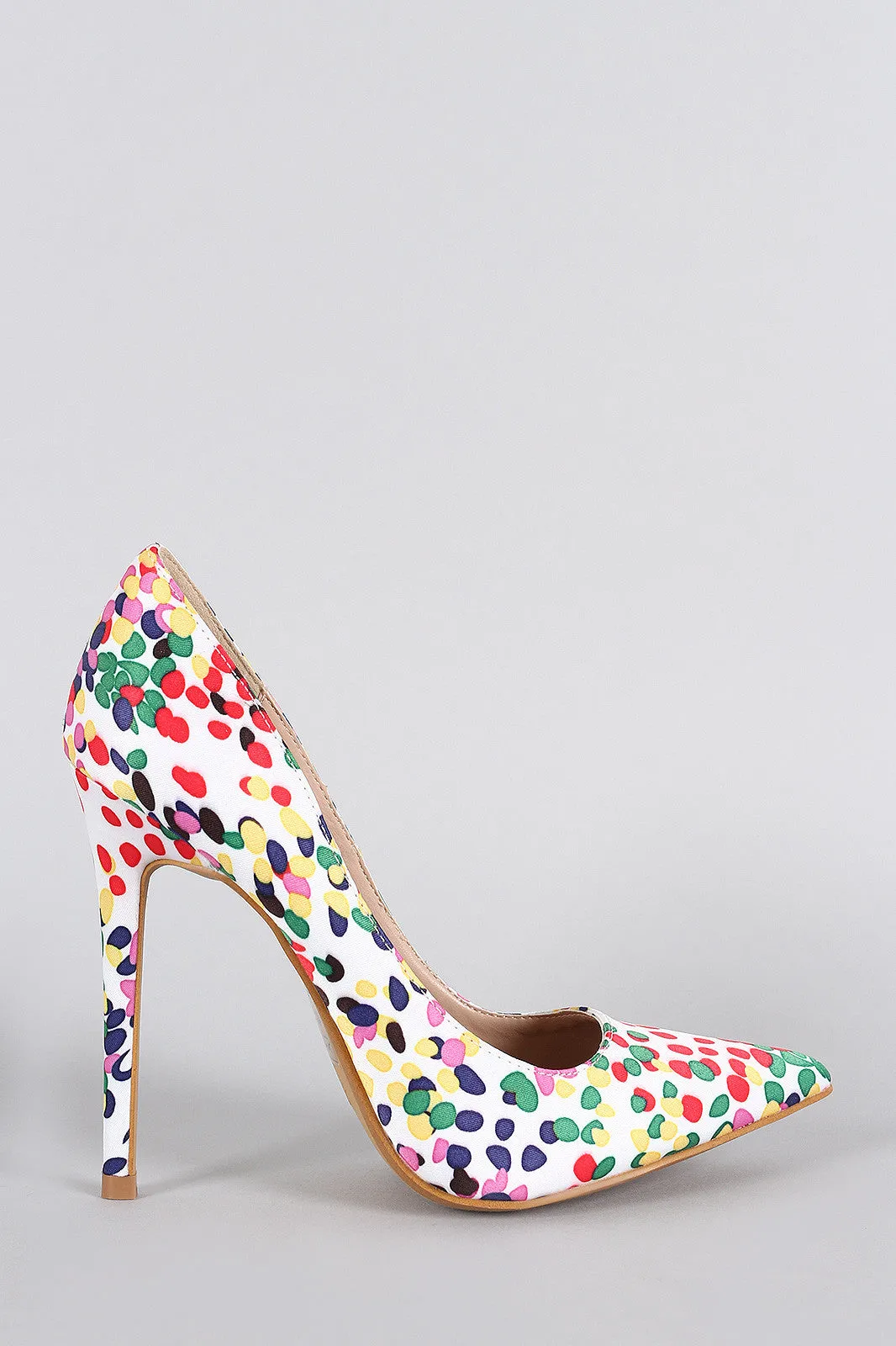 Shoe Republic Dot Splatter Pointy Toe Pump