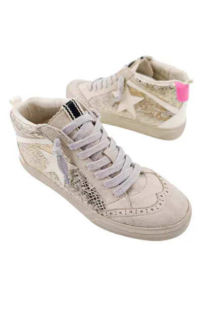 Shu Shop Paulina Sneaker - Gold Snake