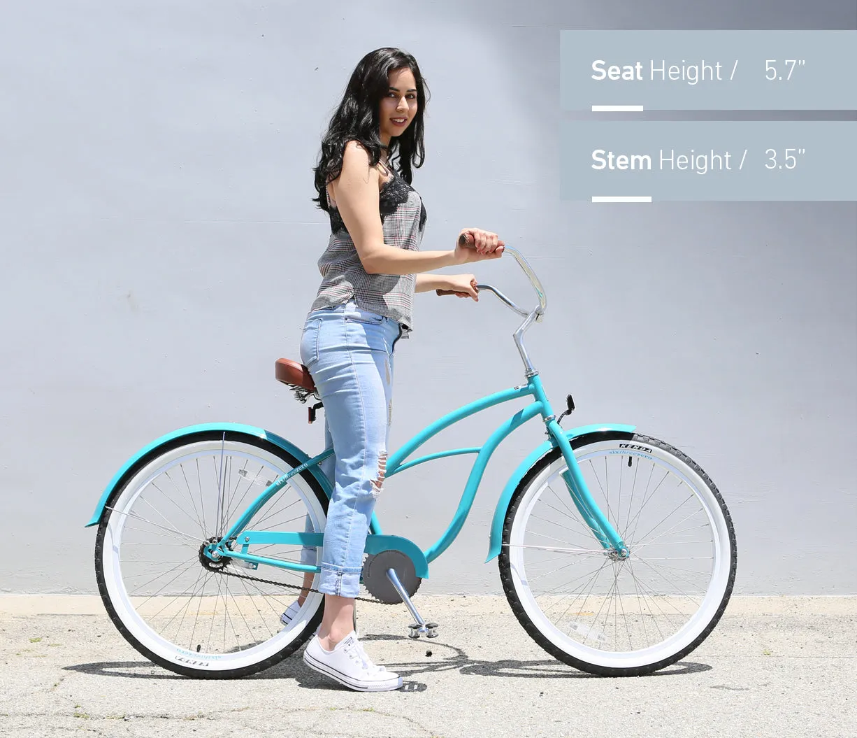 sixthreezero Teal Women's 26" 7 Speed Beach Cruiser Bicycle