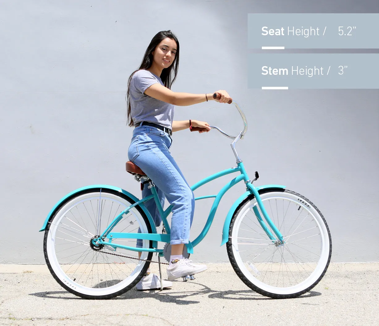 sixthreezero Teal Women's 26" 7 Speed Beach Cruiser Bicycle