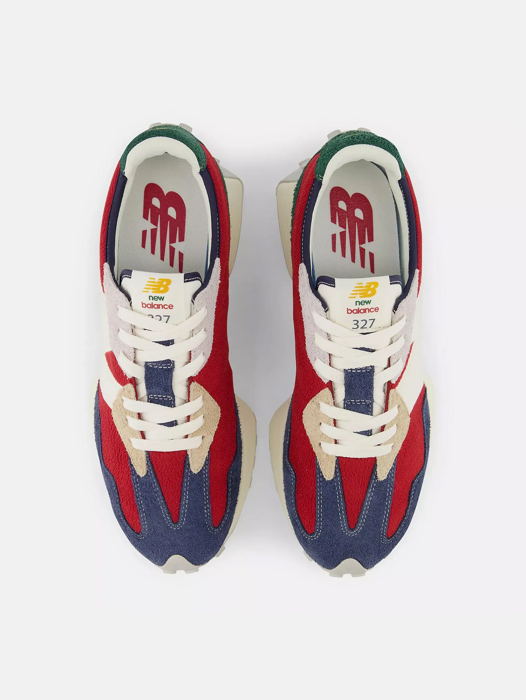 Sneakers in Pelle 327 Rosso/Blu/Verde