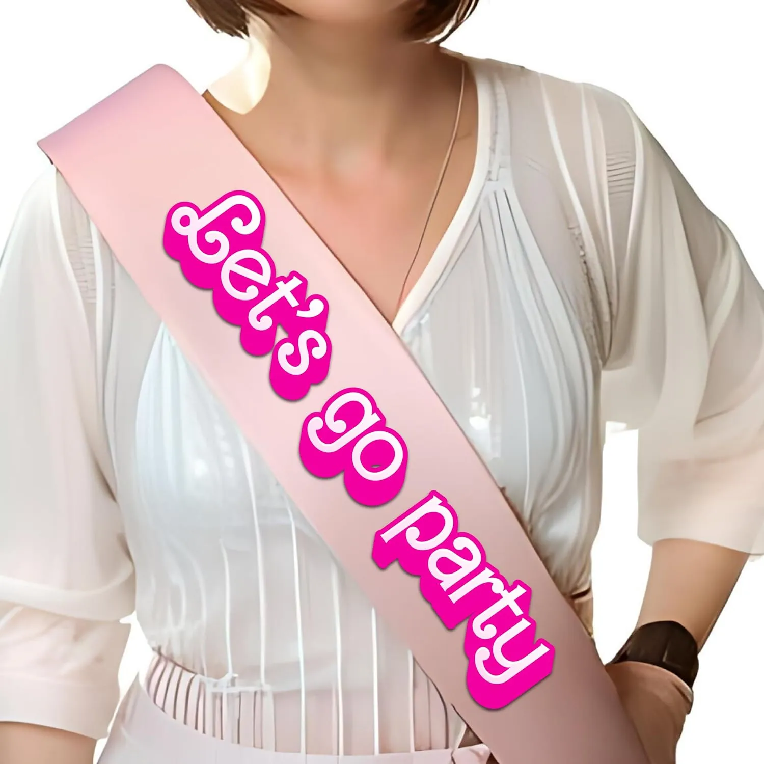 SonaGear Custom Lets Go Party Sash and President Sash. Perfect for Celebrations and Events