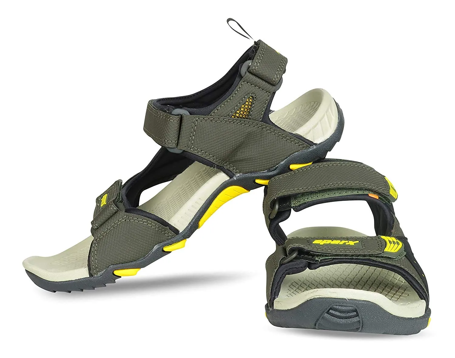 Sparx Men's Olive Yellow Outdoor Sandals-8 UK (SS0485G_OLYL0008)