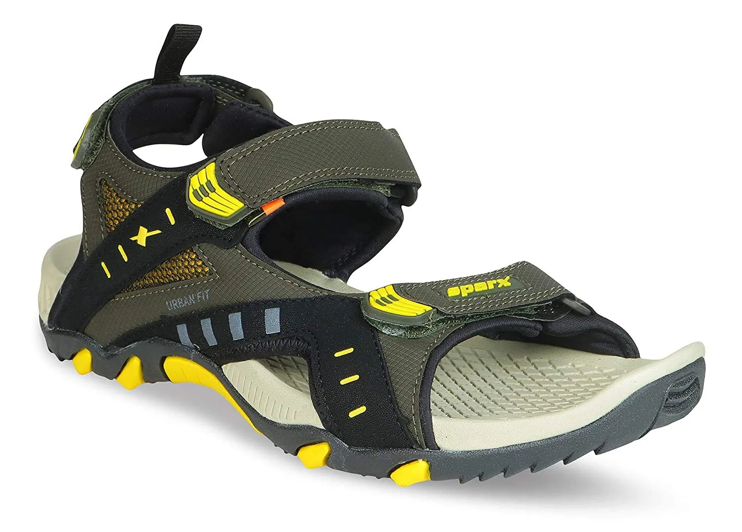 Sparx Men's Olive Yellow Outdoor Sandals-8 UK (SS0485G_OLYL0008)