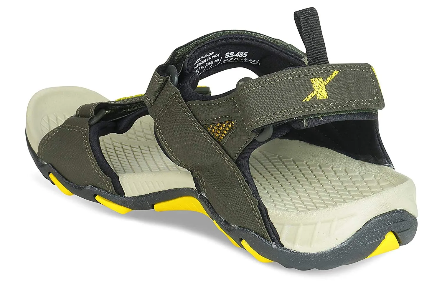 Sparx Men's Olive Yellow Outdoor Sandals-8 UK (SS0485G_OLYL0008)