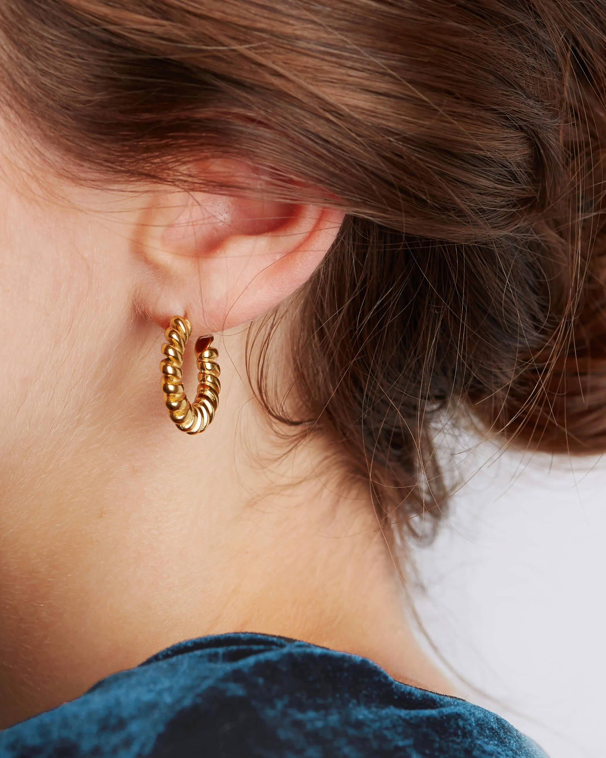 Spiral Gold Hoops