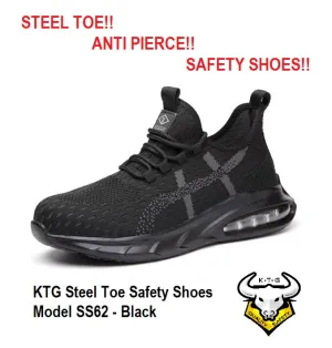 Steel Toe Sports Safety Shoes - Model SS62 - Black