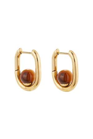 Tiger's Eye Hoops