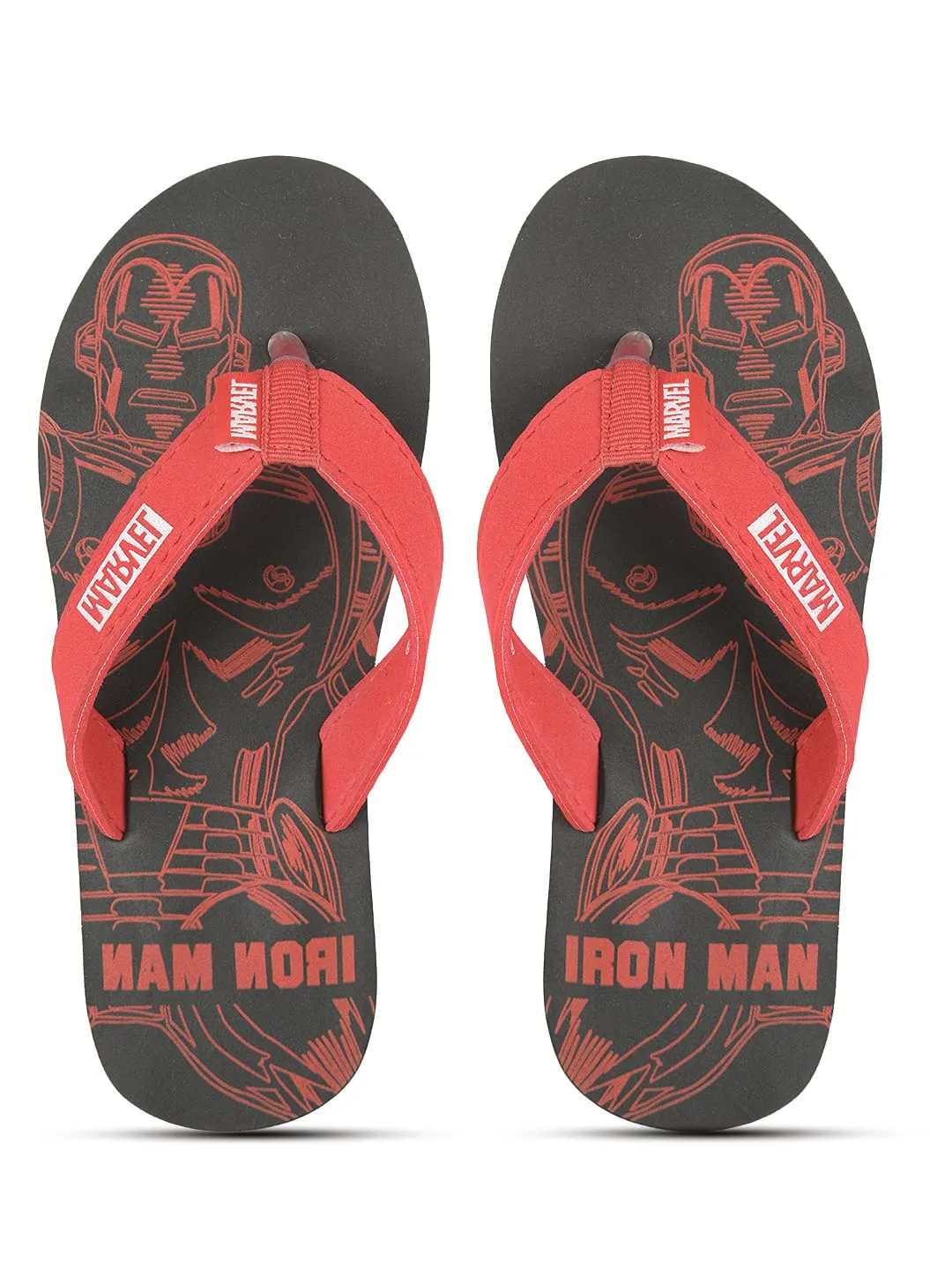 toothless Marvel Avengers Kids Boys Black Flip-Flops(MAPBFF3700-7-8Y)