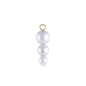 Triple Pearl Hoop Charm