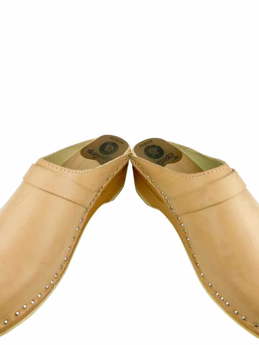 Troentorp of Sweden, Women's Da Vinci Clogs, Light Tan, Size 39 EU (9-9.5 US)