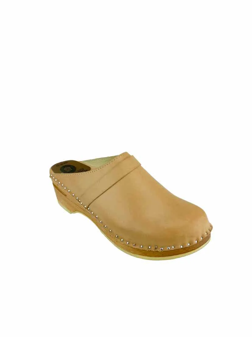 Troentorp of Sweden, Women's Da Vinci Clogs, Light Tan, Size 39 EU (9-9.5 US)