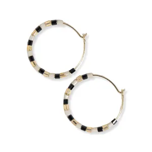 Victoria Mixed Beaded Hoop Earrings