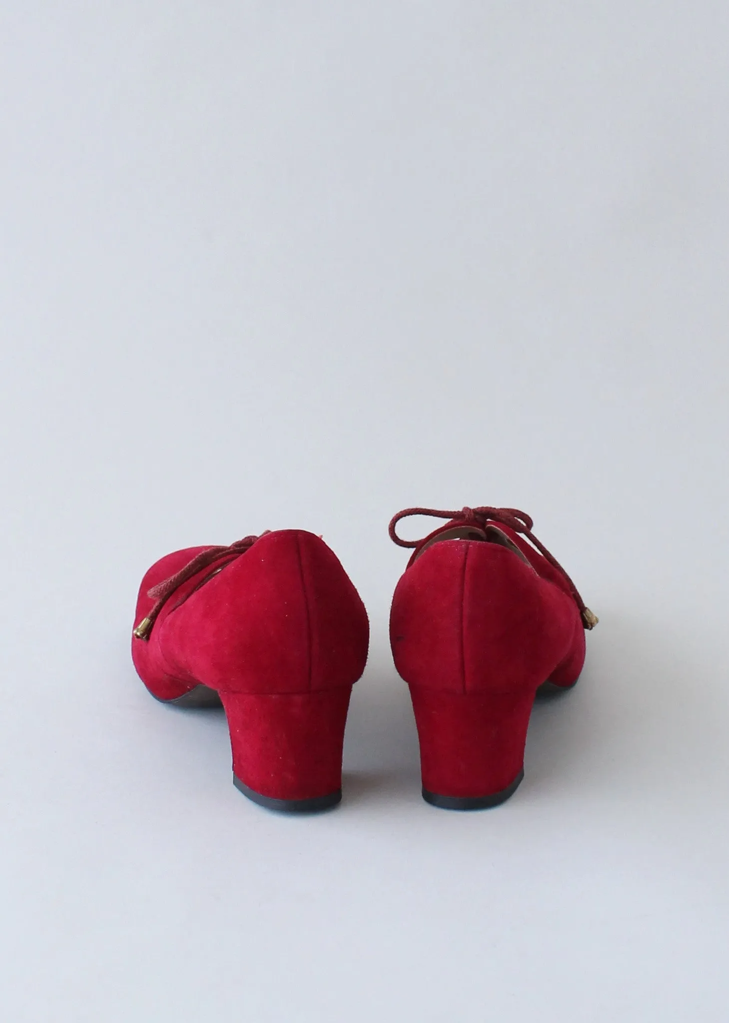 Vintage 1960s MOD Red Mary Janes Shoes