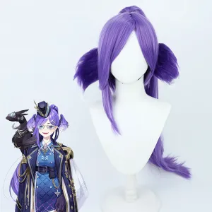 Virtual YouTuber Nijisanji OBSYDIA Selen Tatsuki Purple Cosplay Wig B Edition