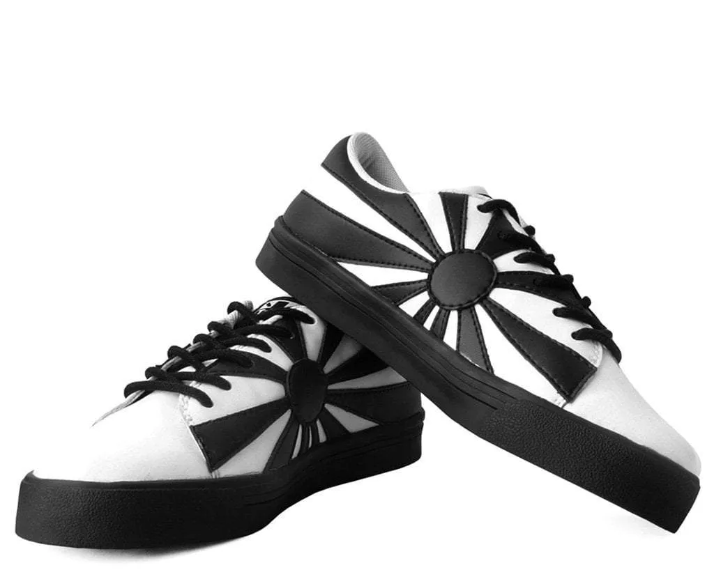 White & Black Sunburst Sneaker