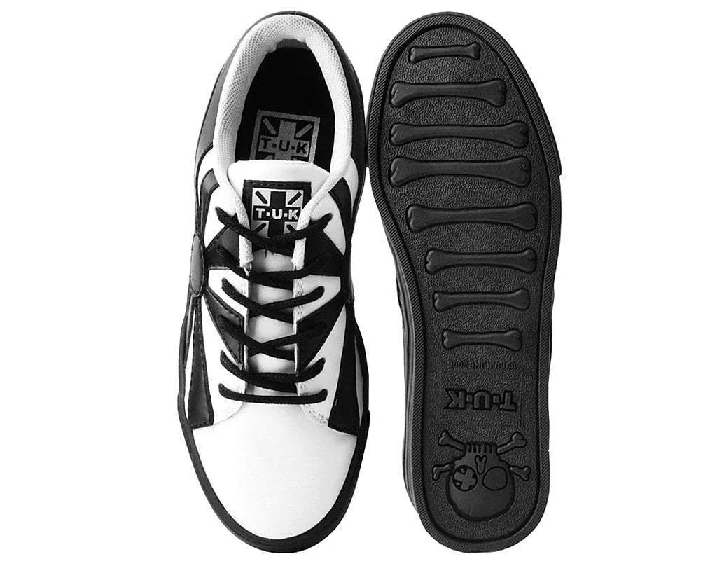 White & Black Sunburst Sneaker