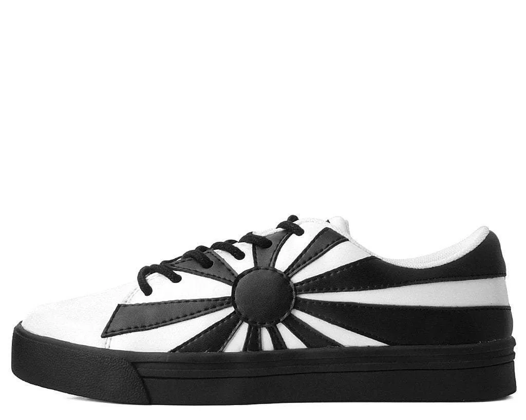 White & Black Sunburst Sneaker