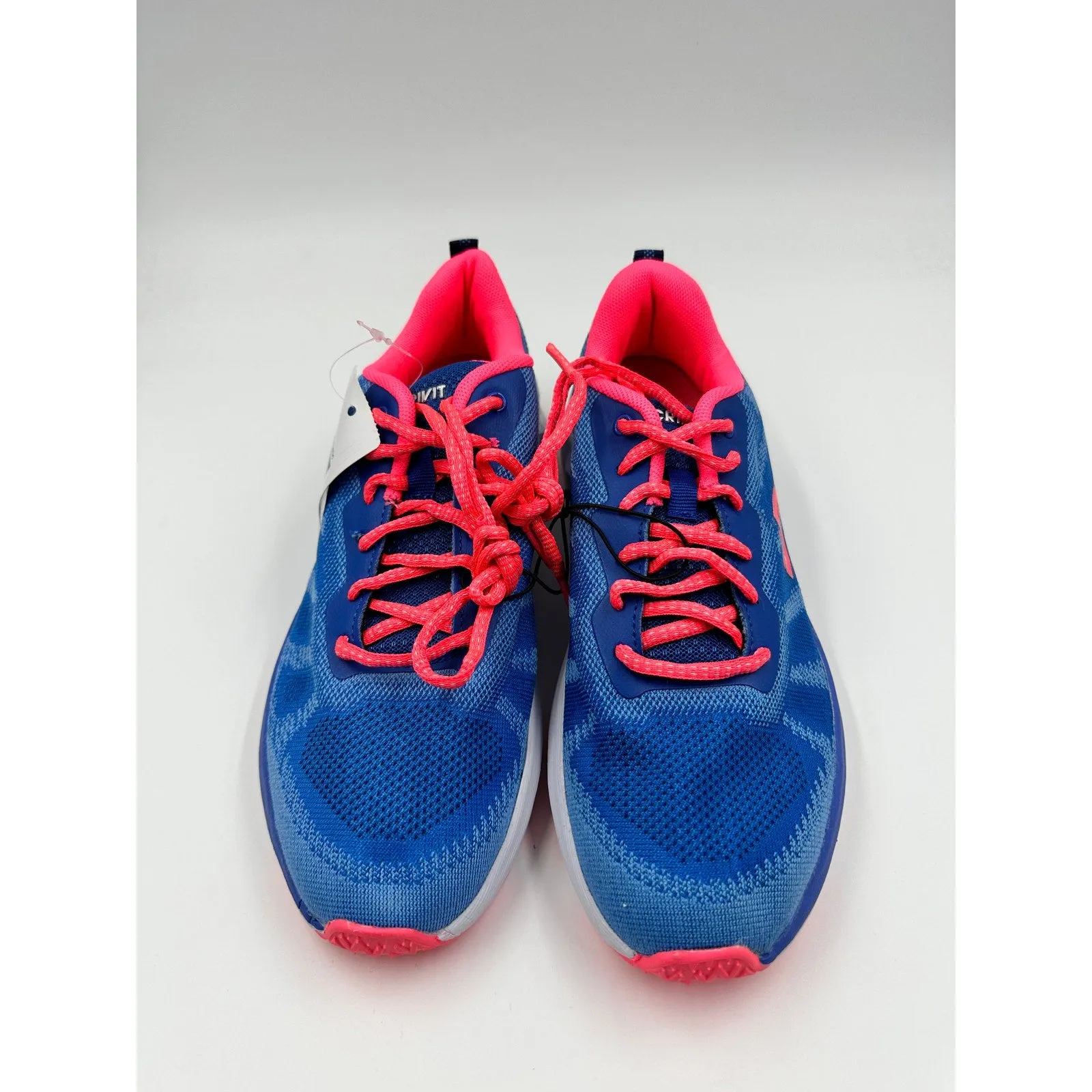 Women's Size 9, Retro Blue and Hot Pink Low Top Sneakers