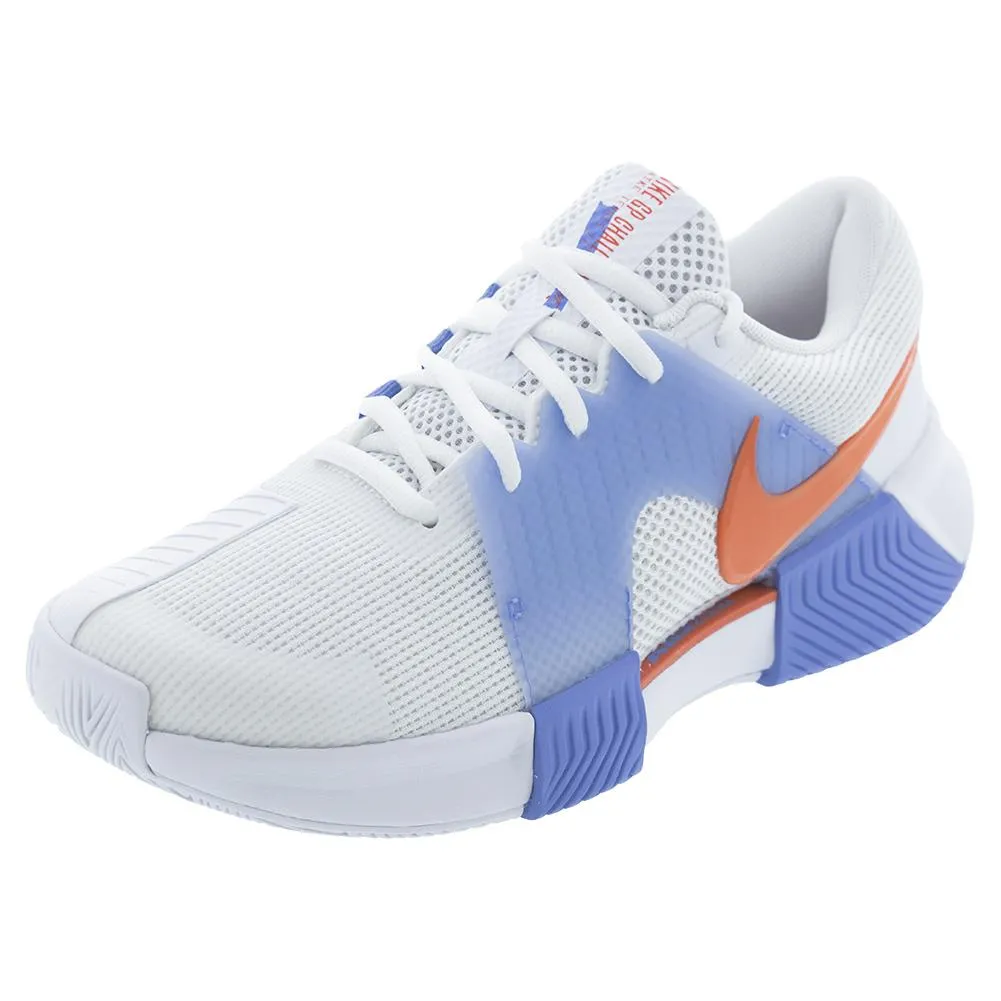 Women`s Zoom GP Challenge 1 Tennis Shoes White and Lt Wild Mango