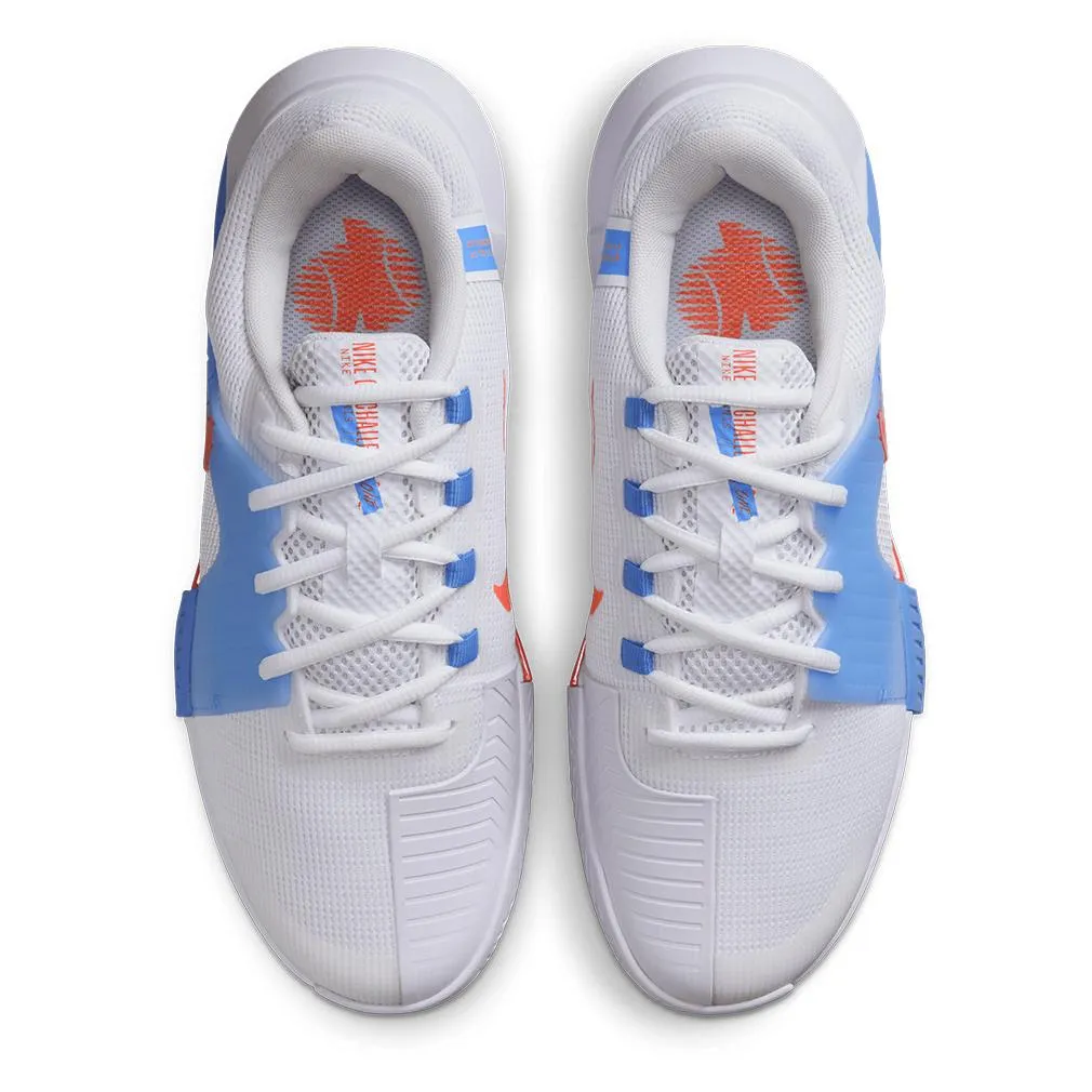 Women`s Zoom GP Challenge 1 Tennis Shoes White and Lt Wild Mango