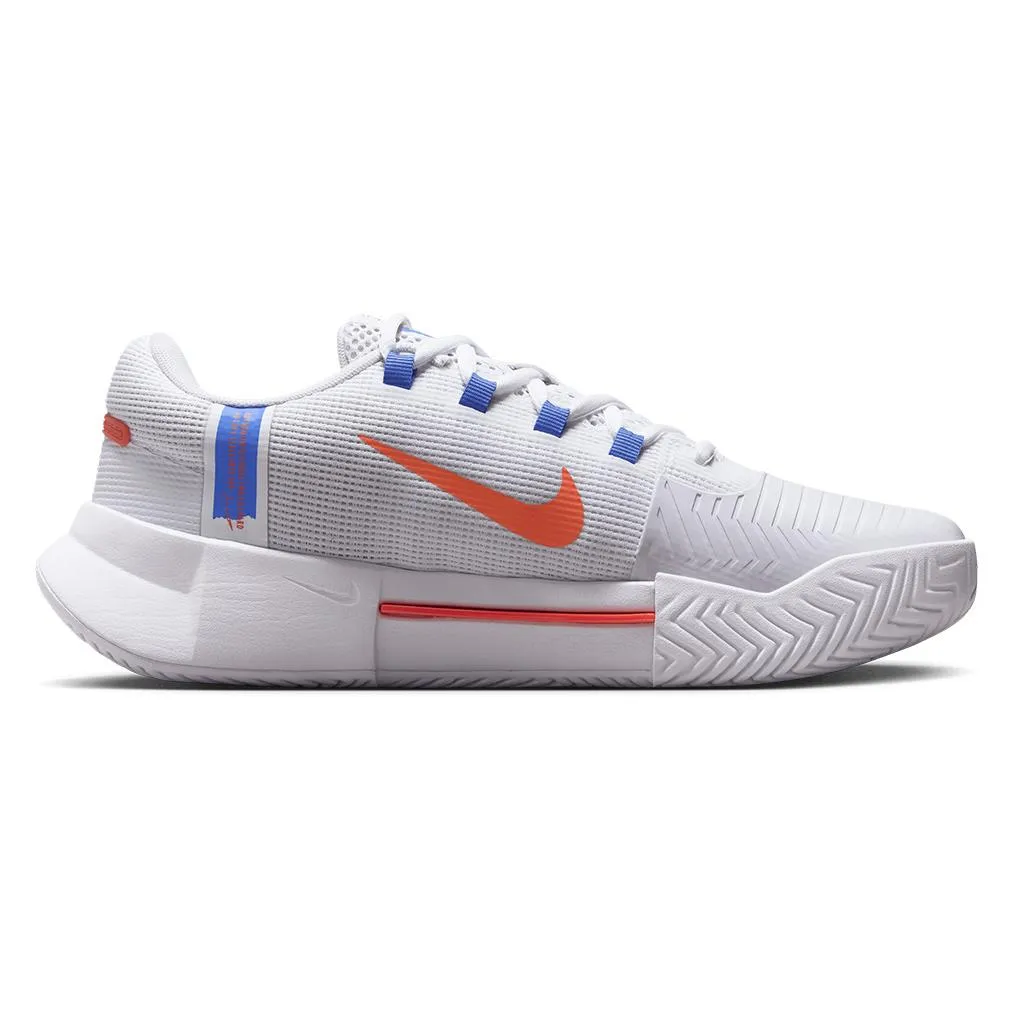 Women`s Zoom GP Challenge 1 Tennis Shoes White and Lt Wild Mango