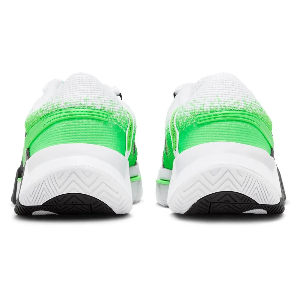 Women's Zoom GP Challenge 1 Tennis Shoes White and Poison Green